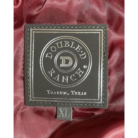 Double D Ranch Montana Chill Red Faux Fur Jacket XL NWT Banjo Burgundy Concho - Picture 9 of 14